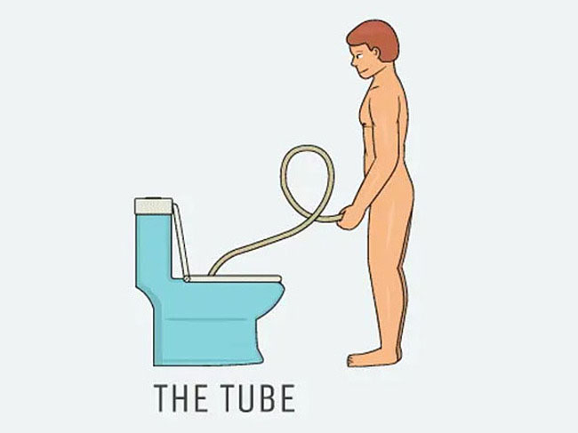 the tube