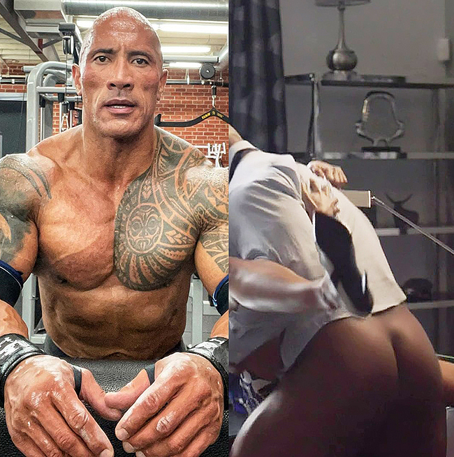 Dwayne Johnson nude ass