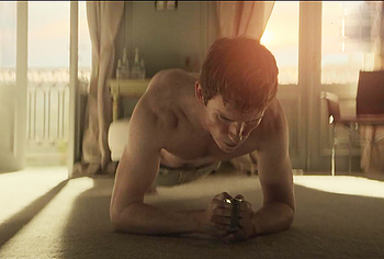 Eddie Redmayne shirtless