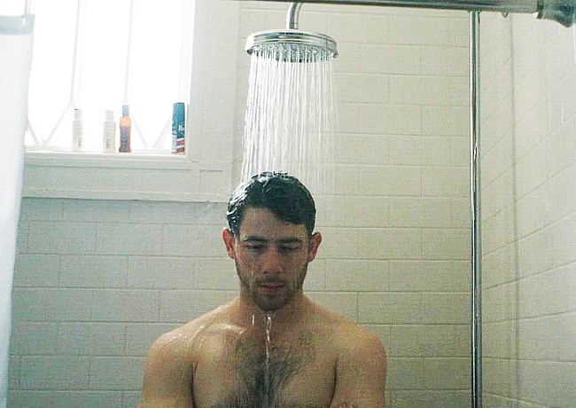 Nick Jonas shirtless