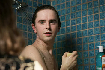 Freddie Highmore in shower