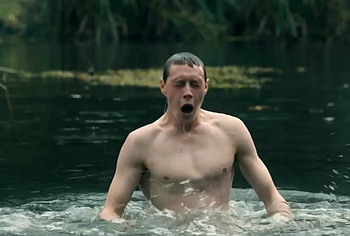 George MacKay shirtless