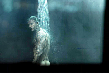 David Beckham nude shower