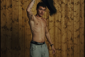 Aron Piper shirtless