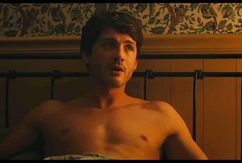 Logan Lerman shirtless