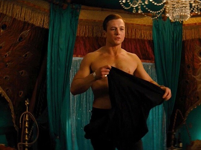 Taron Egerton shirtless