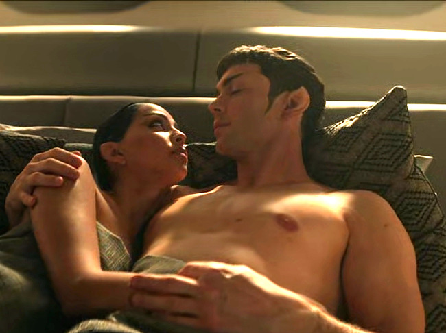 Ethan Peck shirtless