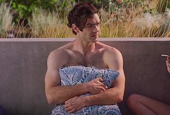 Ethan Peck shirtless
