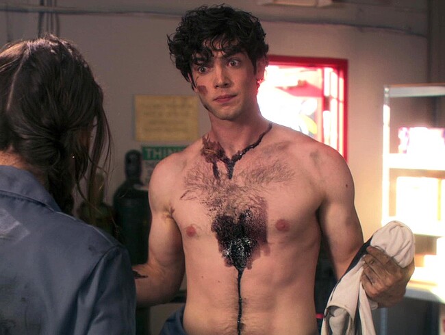 Ethan Peck shirtless