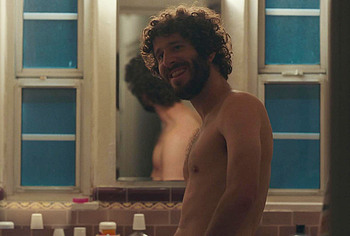 Lil Dicky shirtless