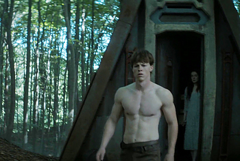Milo Callaghan shirtless