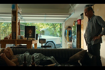 Glen Powell shirtless in Chad Powers