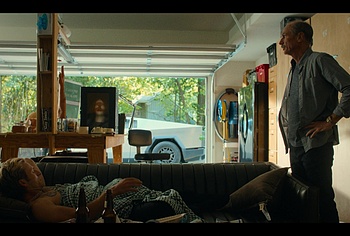 Glen Powell shirtless in Chad Powers