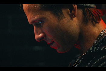 Glen Powell shirtless in Chad Powers