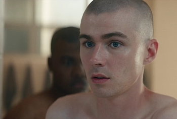 Miles Heizer nude shower in Boots