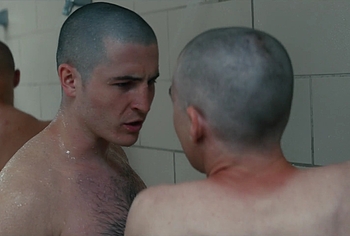 Miles Heizer nude shower in Boots