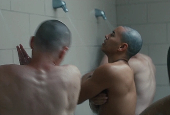 Miles Heizer nude shower in Boots