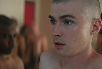 Miles Heizer nude shower in Boots