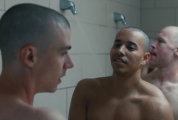 Miles Heizer nude shower in Boots