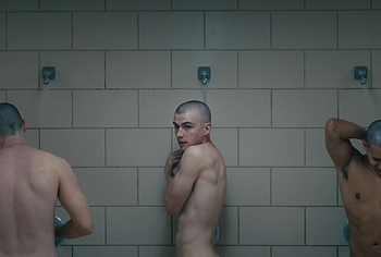Miles Heizer nude shower in Boots