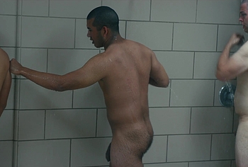 Miles Heizer nude shower in Boots