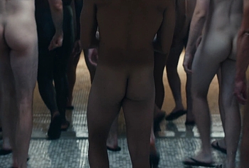 Miles Heizer nude shower in Boots