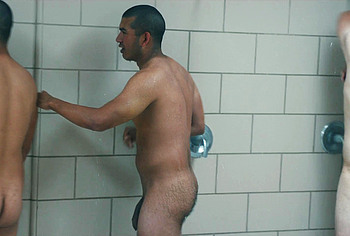 Miles Heizer nude shower in Boots