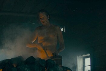 Gustaf Skarsgrd naked in To Cook a Bear