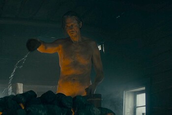 Gustaf Skarsgrd naked in To Cook a Bear