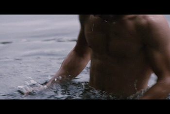 Alex Roe shirtless