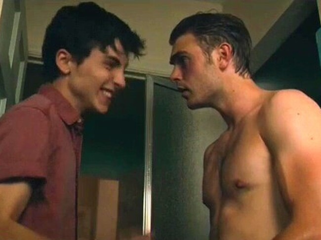 Alex Roe Timothe Chalamet shirtless