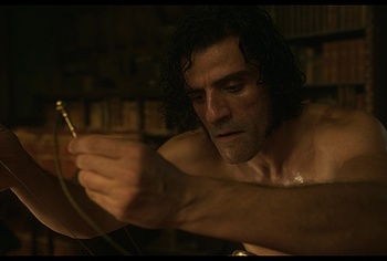 Oscar Isaac nude in Frankenstein