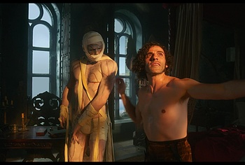 Oscar Isaac nude in Frankenstein