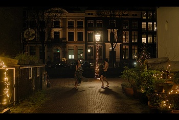 Joe Jonas shirtless in A Very Jonas Christmas Movie