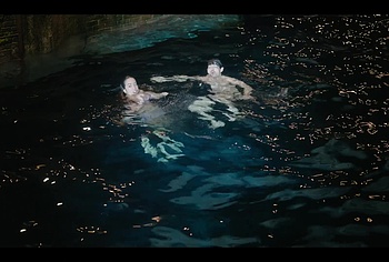 Joe Jonas shirtless in A Very Jonas Christmas Movie