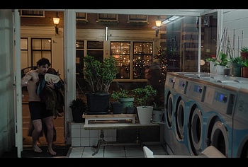 Joe Jonas shirtless in A Very Jonas Christmas Movie