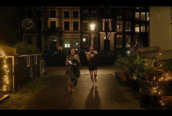 Joe Jonas shirtless in A Very Jonas Christmas Movie