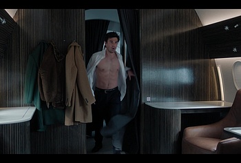 KJ Apa shirtless in A Very Jonas Christmas Movie