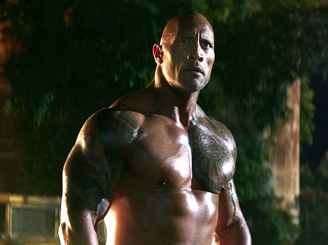 Dwayne Johnson nude torso