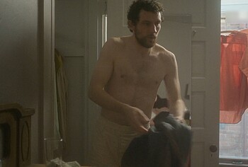Josh O'Connor shirtless in The Mastermind