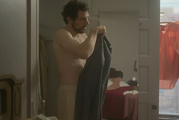 Josh O'Connor shirtless in The Mastermind