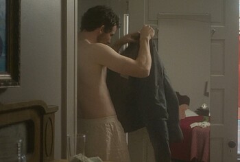 Josh O'Connor shirtless in The Mastermind