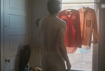 Josh O'Connor shirtless in The Mastermind