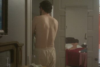 Josh O'Connor shirtless in The Mastermind