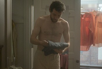 Josh O'Connor shirtless in The Mastermind