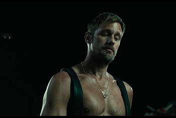 Alexander Skarsgard and Harry Melling Blowjob Scene in Pillion