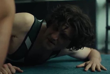 Alexander Skarsgard and Harry Melling gay sex in Pillion