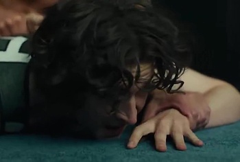 Alexander Skarsgard and Harry Melling gay sex in Pillion