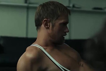 Alexander Skarsgard and Harry Melling gay sex in Pillion