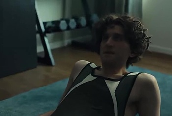 Alexander Skarsgard and Harry Melling gay sex in Pillion